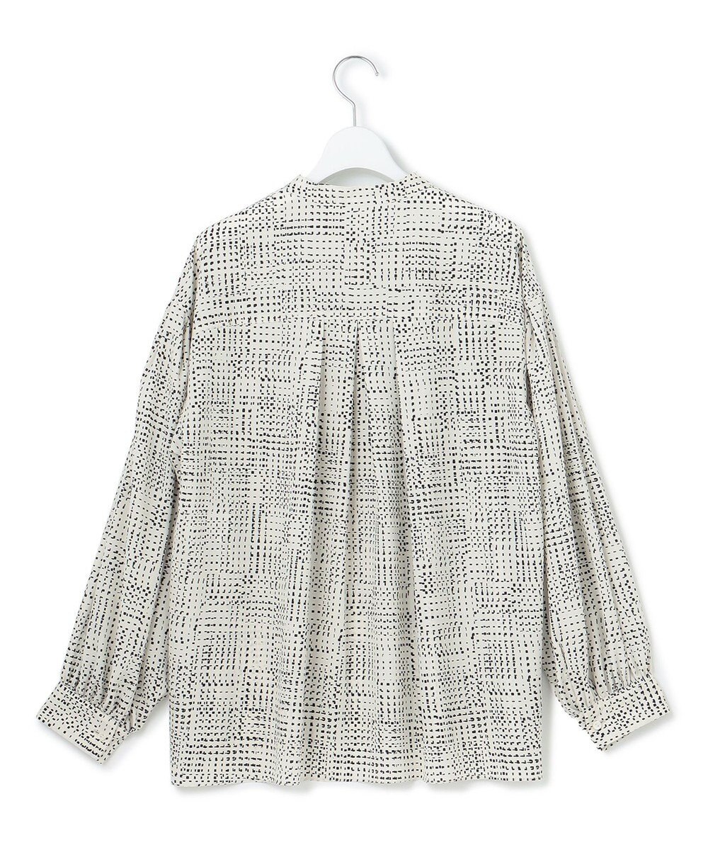 23区 L 【洗える】モノクロトーンプリント ブラウス 