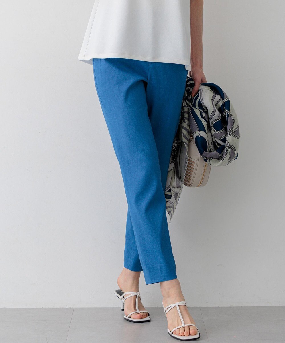 23区 【先行予約/CanCam掲載】リネンレーヨンストレッチ テーパード パンツ 