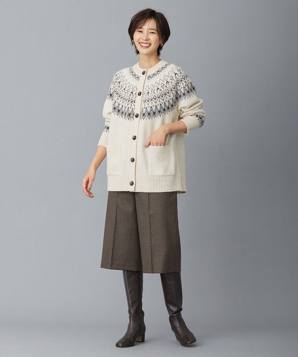 J.PRESS LADIES 【洗える】フラノハンドウォッシュ キュロット パンツ 