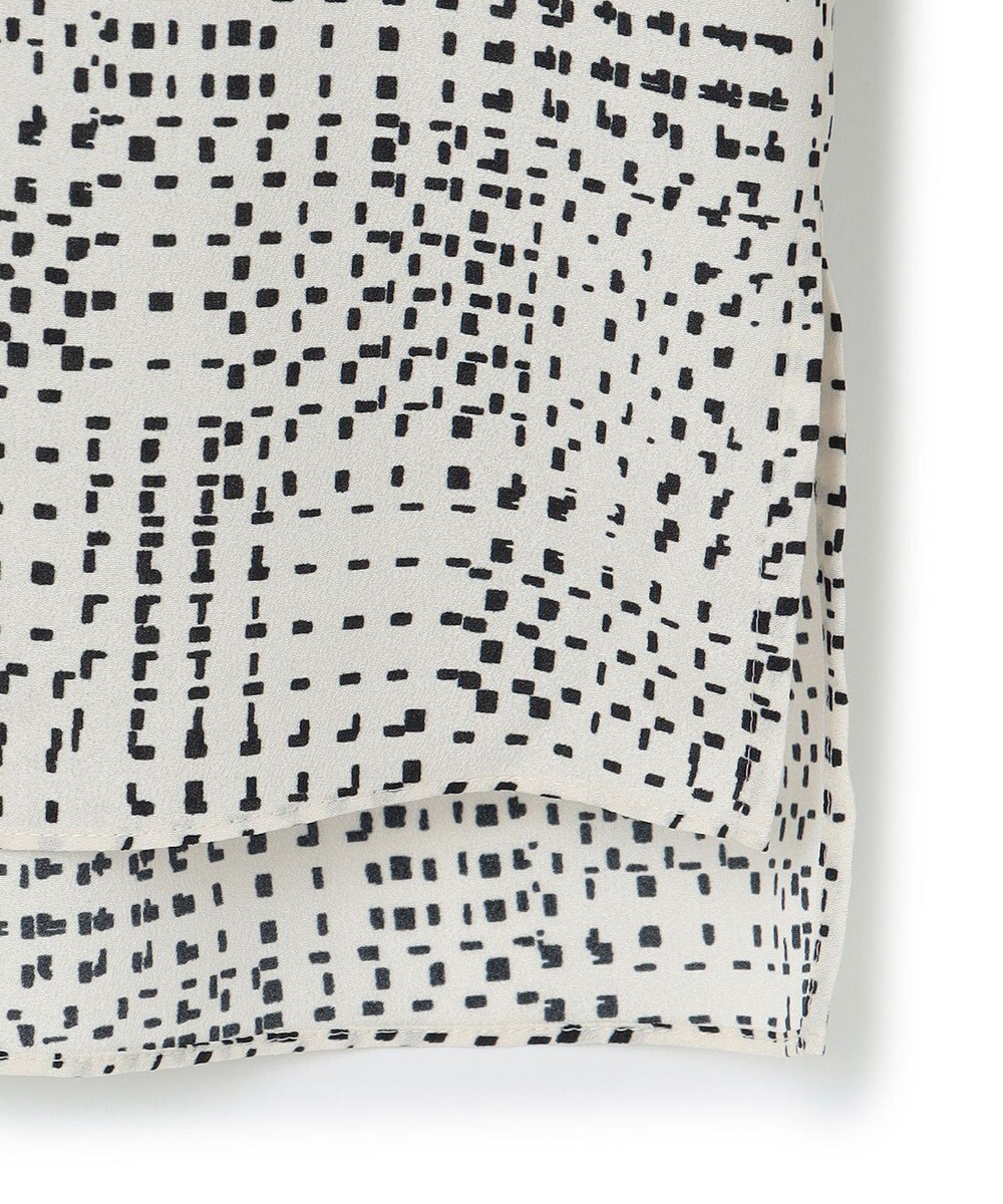 23区 L 【洗える】モノクロトーンプリント ブラウス 