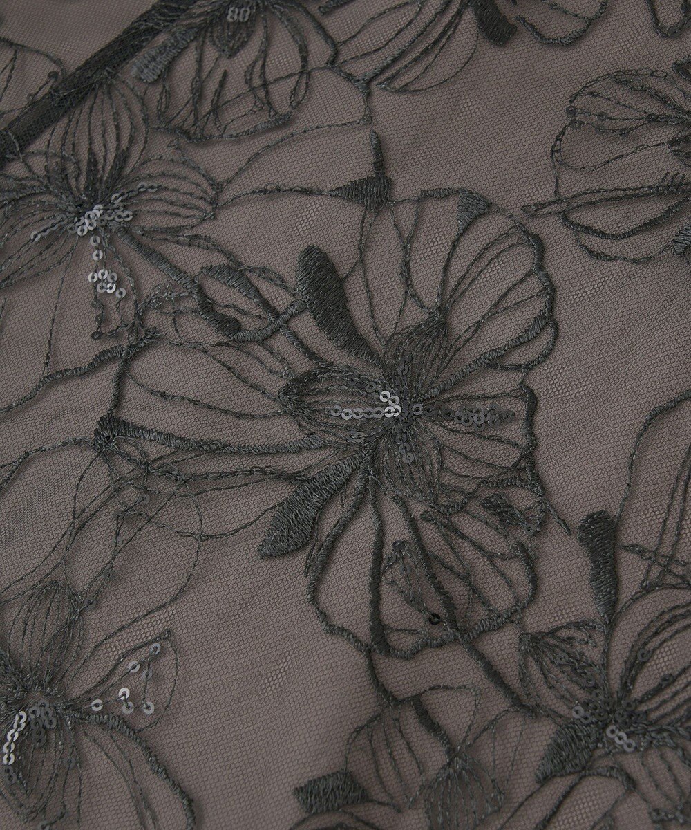 YECCA VECCA 【2点SET】フラワー柄スパンコール刺繍ドレス 