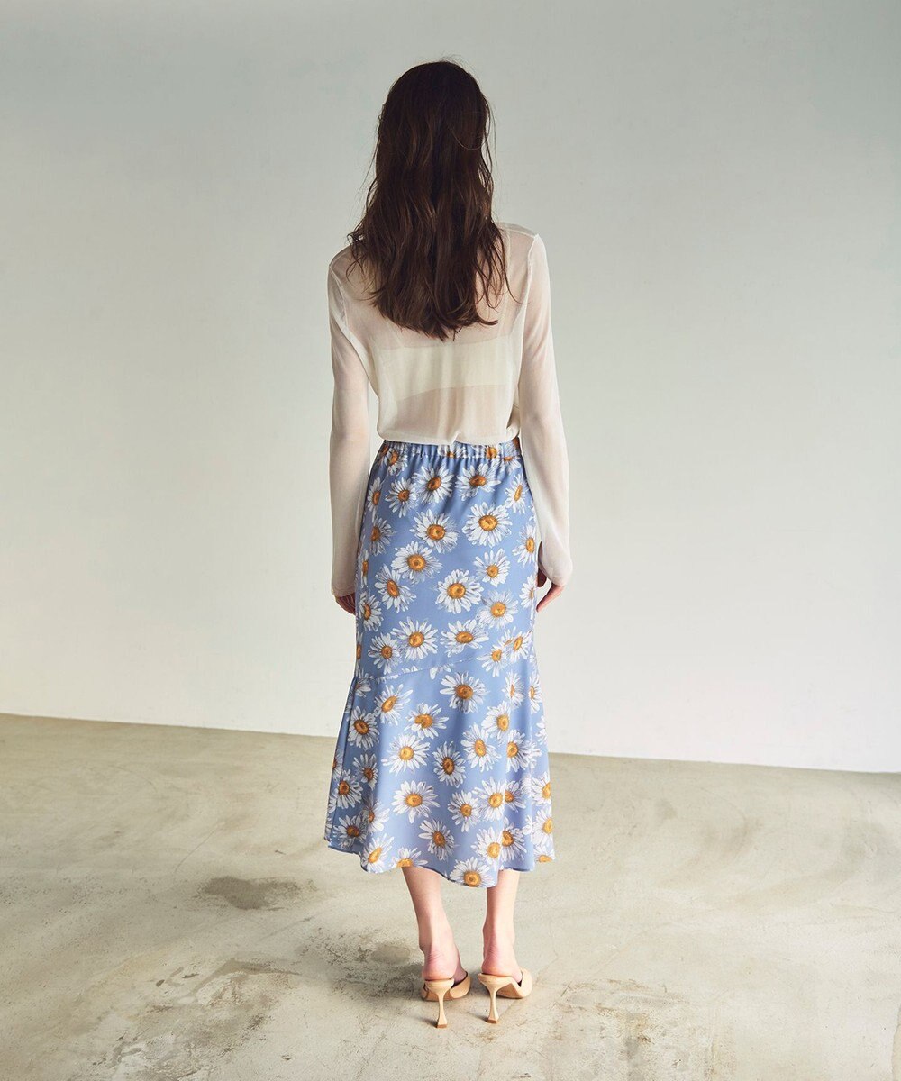 GRACE CONTINENTAL マーガレットフラワープリントスカート 