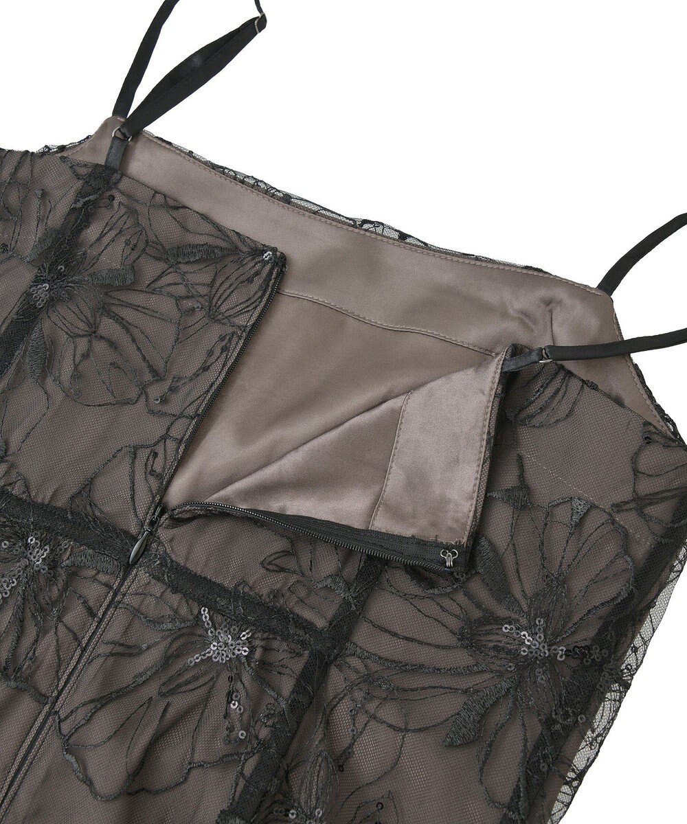 YECCA VECCA 【2点SET】フラワー柄スパンコール刺繍ドレス 