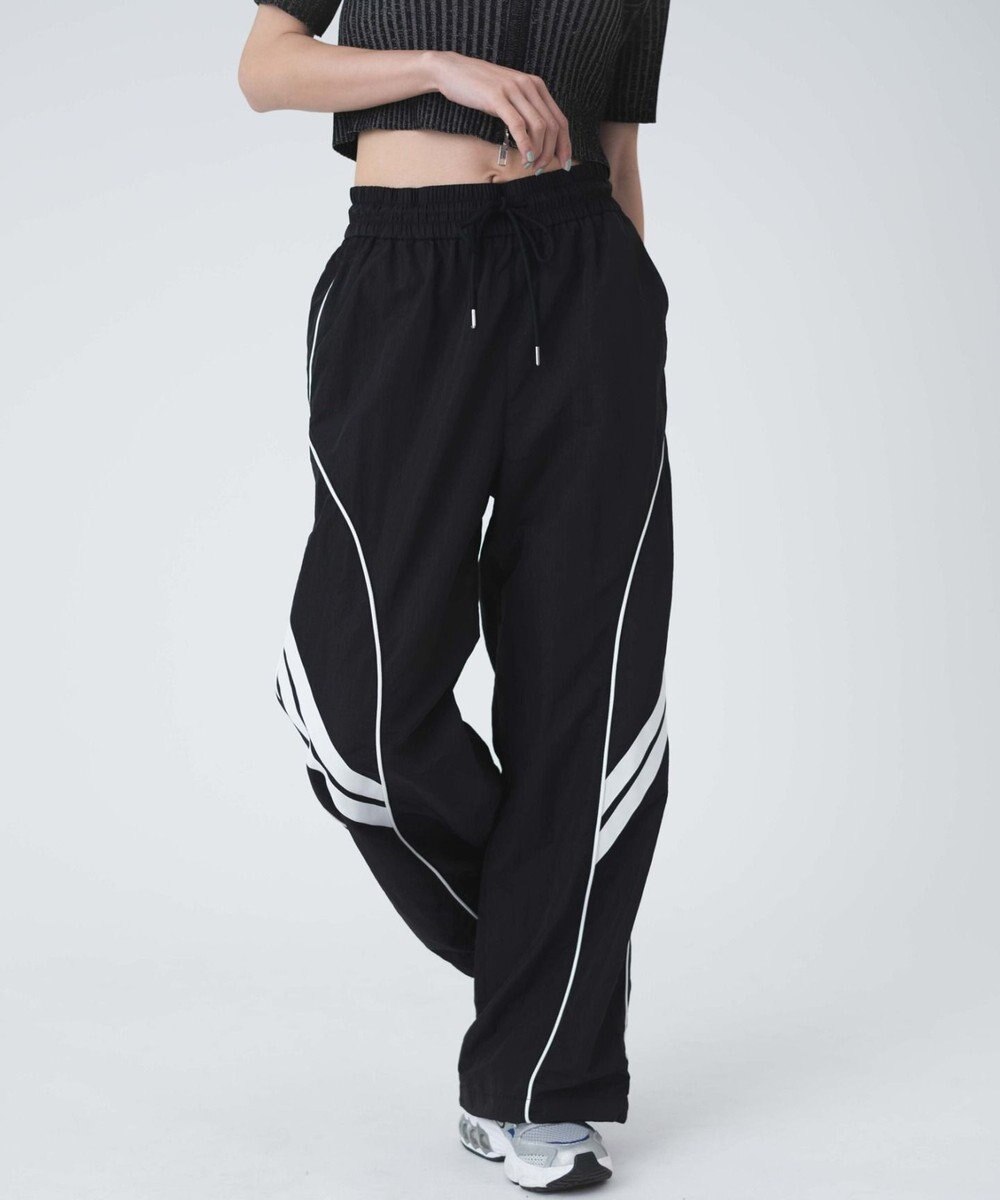 WEGO 【ウエストゴム】パイピングトラックパンツ 