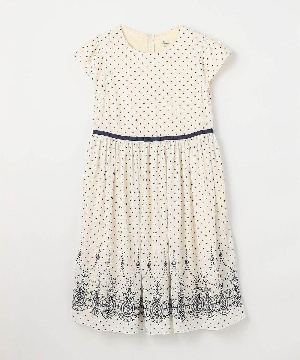 組曲 KIDS 【150-170㎝】ドットシフォン ワンピース 