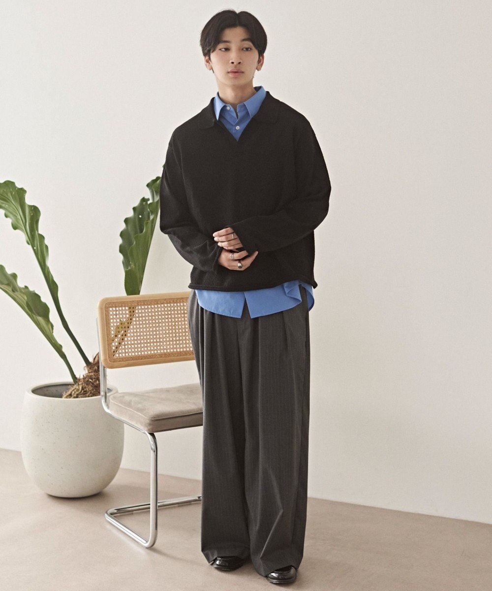 WEGO スキッパーニットポロ 