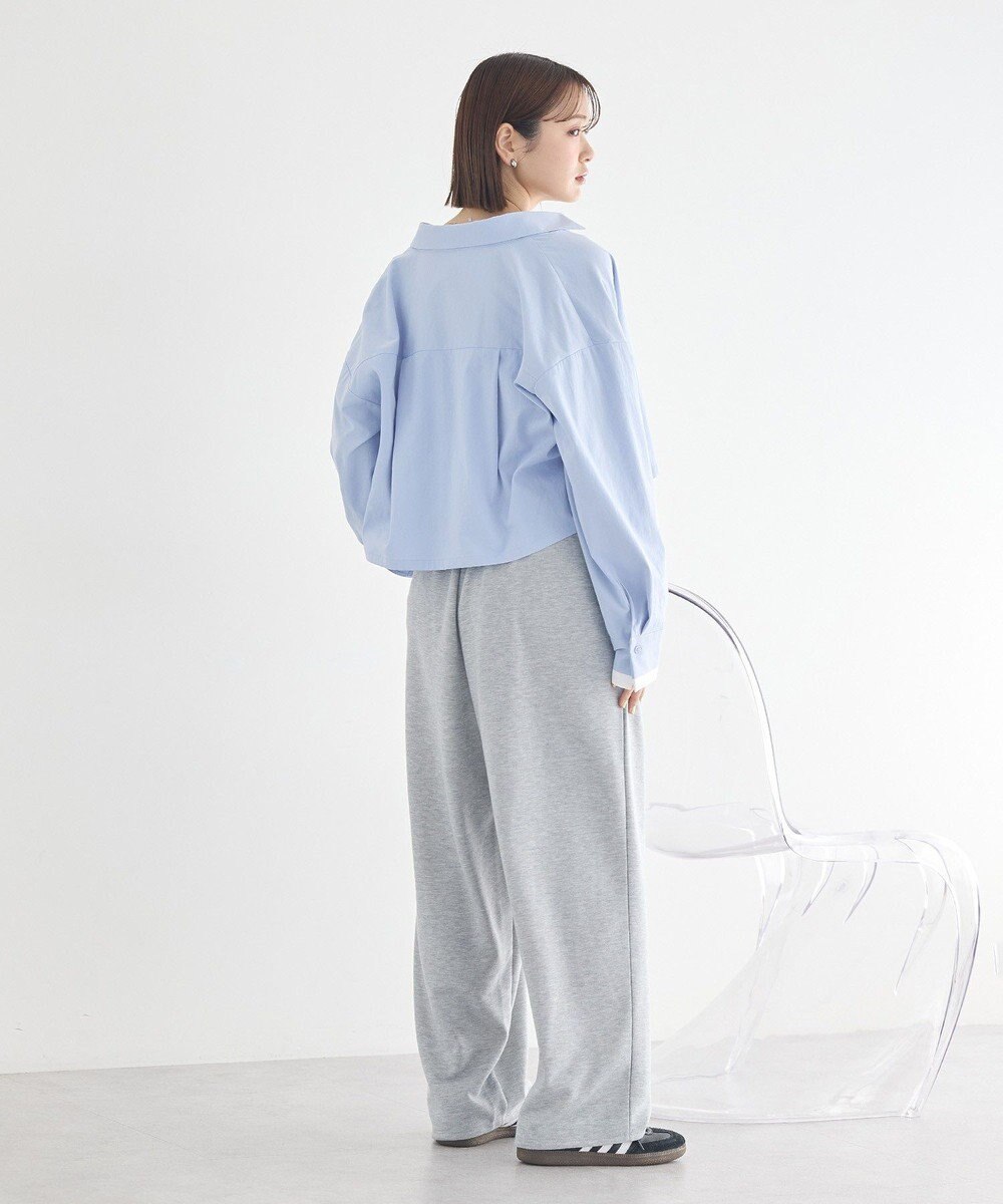 earth music&ecology レースレイヤード風スウェットパンツ 