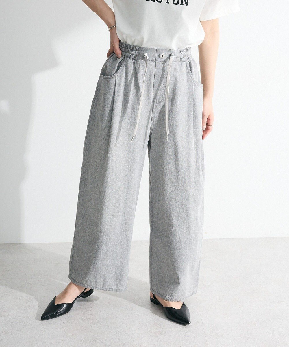 Green Parks ライトデニムワイドパンツ 