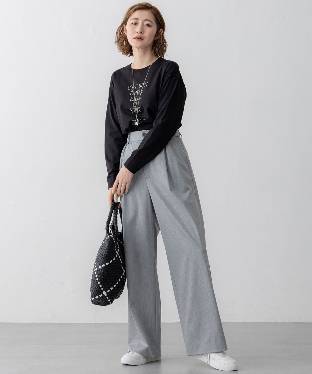 23区 【洗える】レタープリント ロンTEE 