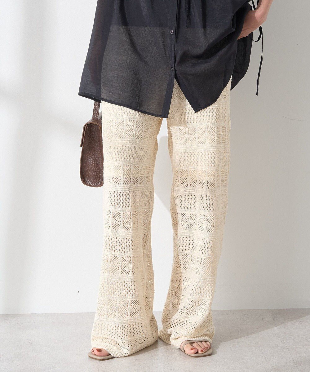AMERICAN HOLIC レース編みニットパンツ 
