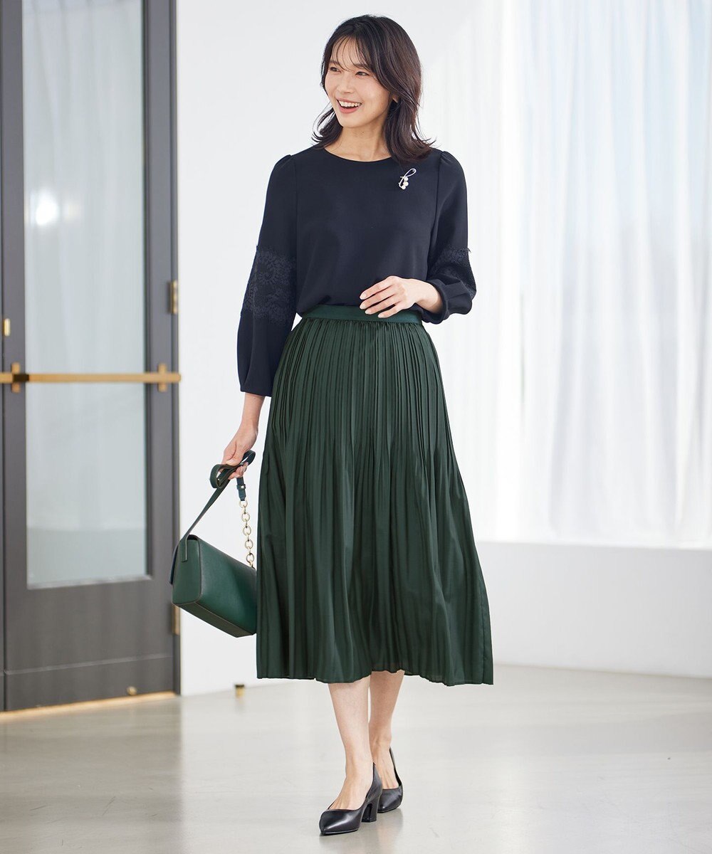 23区 【洗える】ランダムプリーツ スカート 