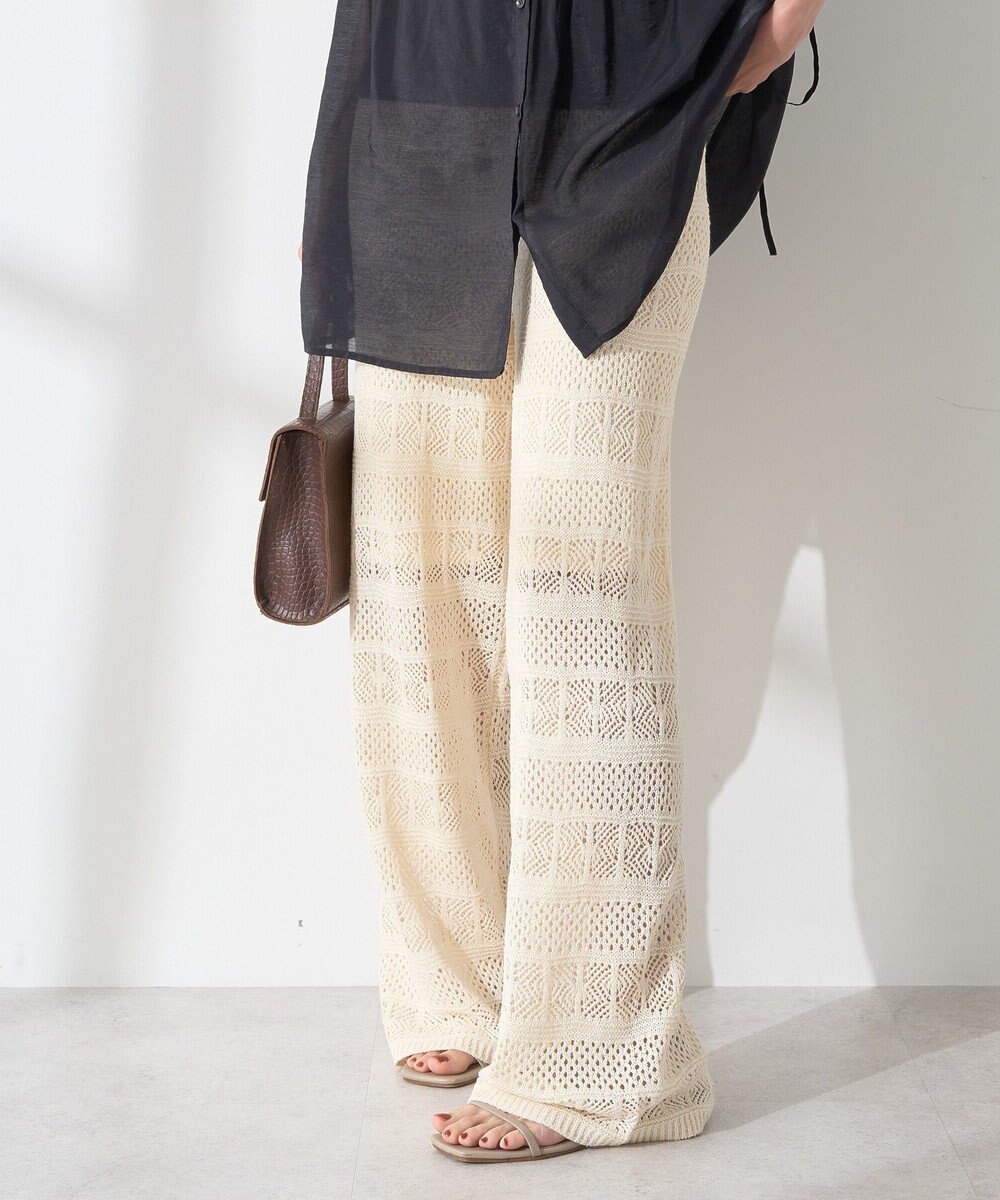 AMERICAN HOLIC レース編みニットパンツ 