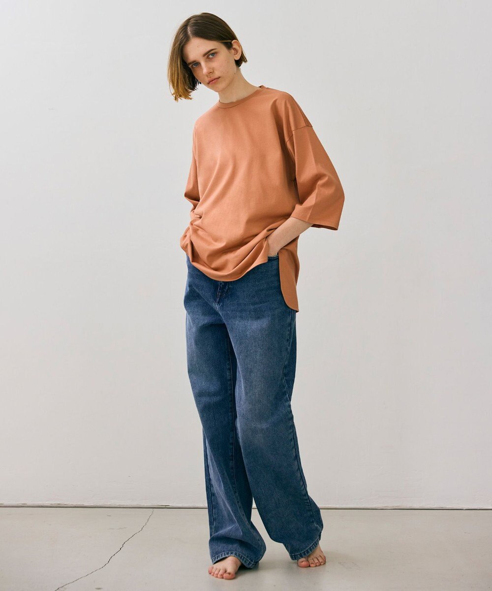 BEIGE， 【BEIGEecru/WEB限定・洗える】JERSEY STITCH / コットンオーバーサイズトップス 