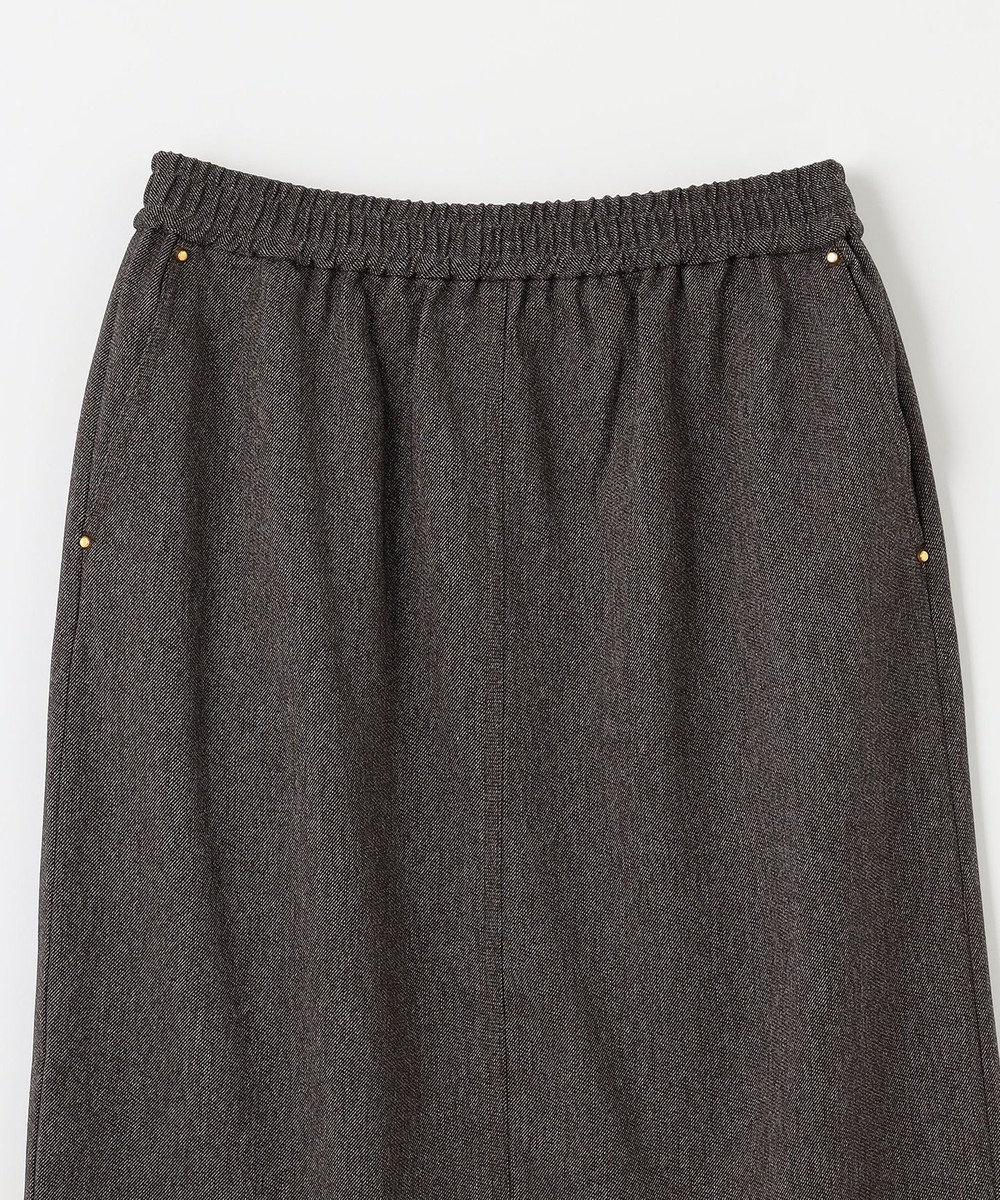 ANY 【ウエストゴム】クラシカルツイードタイトスカート 