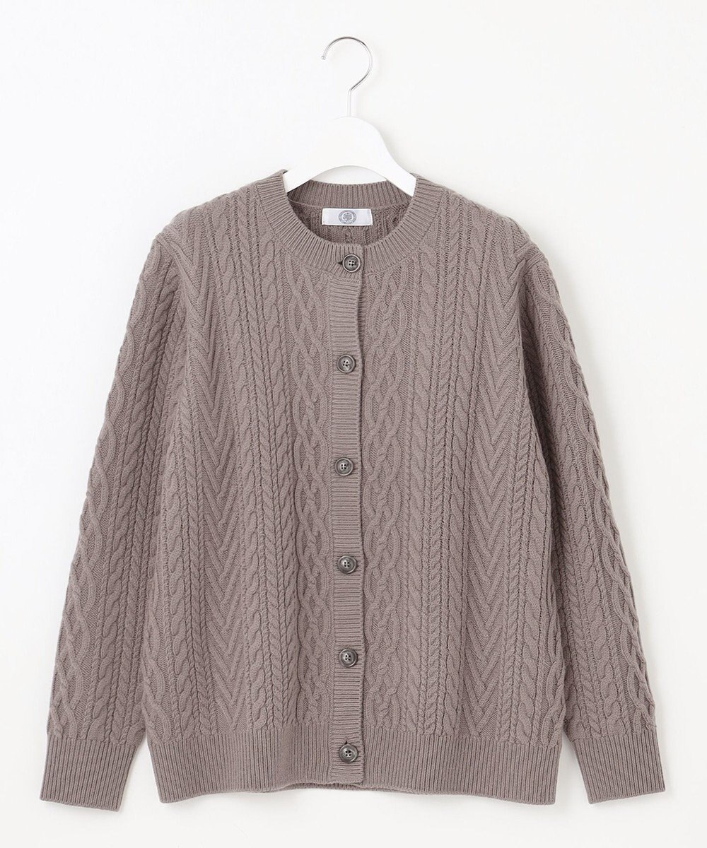 J.PRESS LADIES 【洗える】EIGER CORD アラン カーディガン 