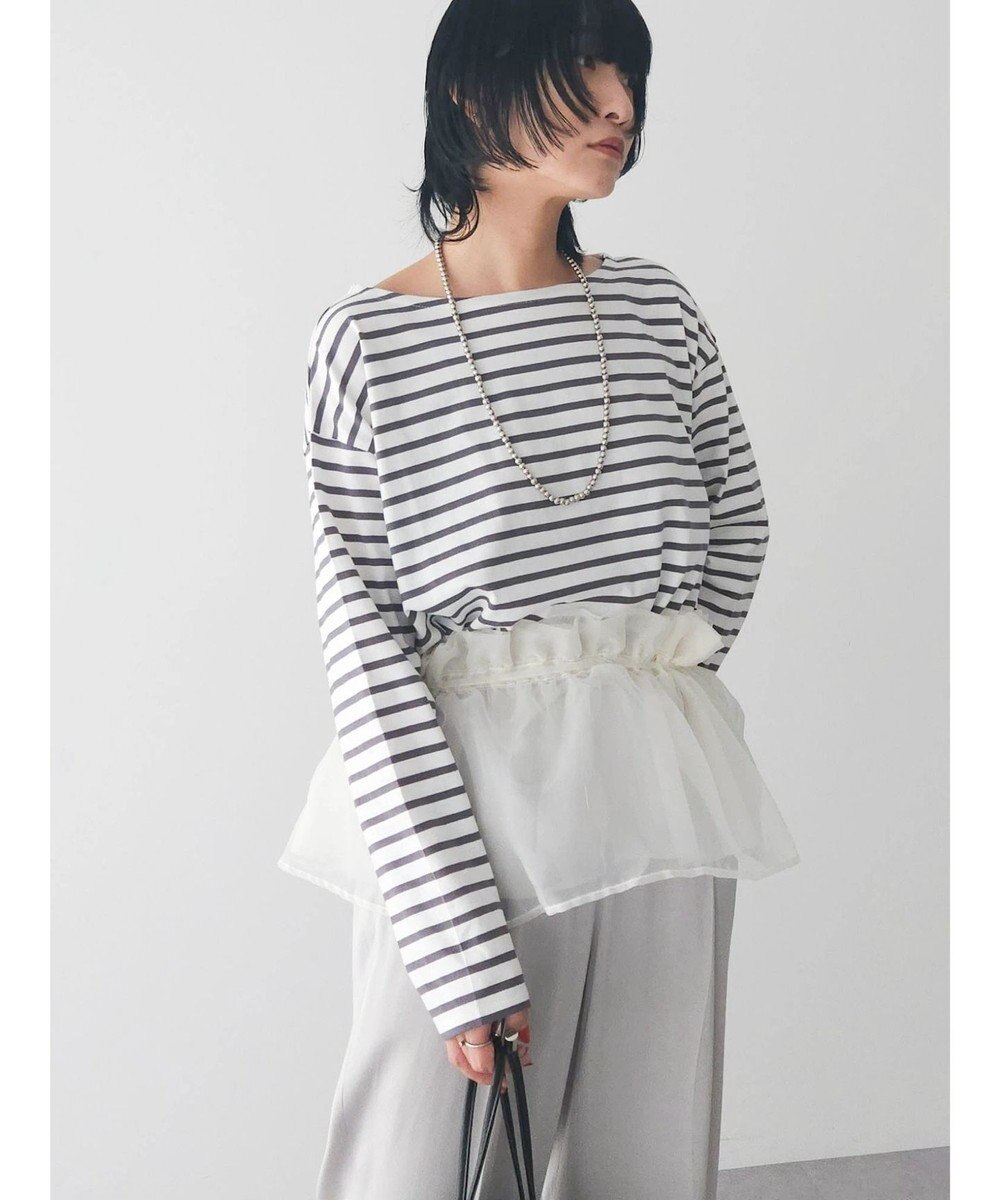 Green Parks ラウンドボーダーリラックスプルオーバー 