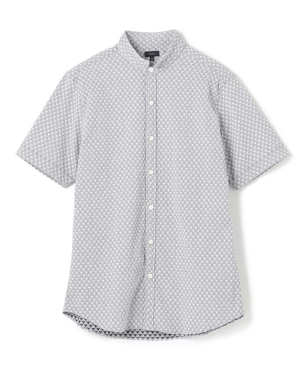 JOSEPH HOMME トライジャガードストレッチ ウイングカラー半袖シャツ 