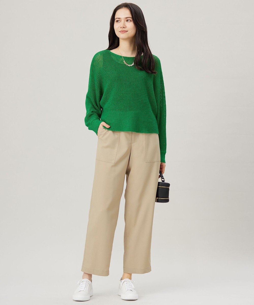 自由区 L 【洗える】ストレッチライトツイルベイカー パンツ 