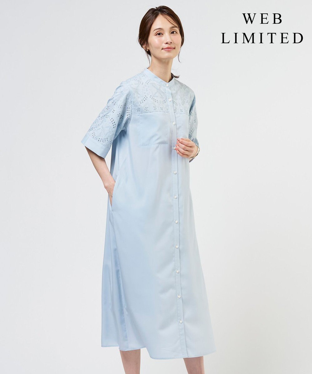 J.PRESS LADIES 【WEB限定カラーあり】エンブロイダリー シャツ ワンピース 