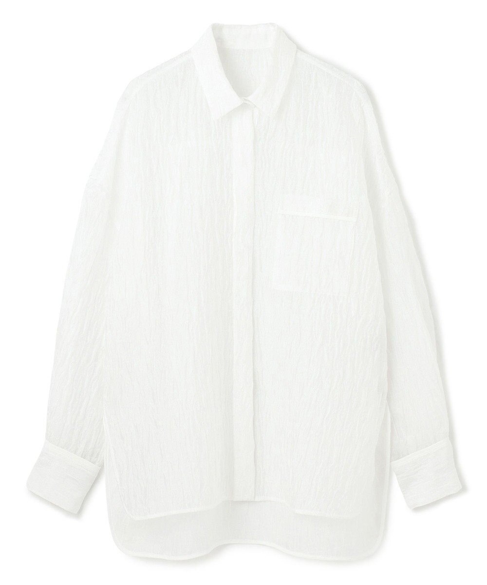 uncrave 【佐藤晴美さん着用】シアー ジャガード シャツ 