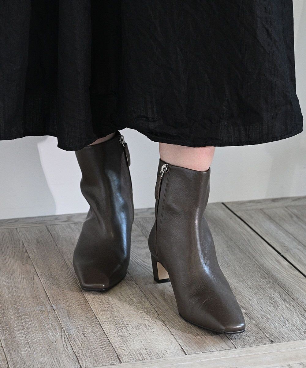 APOM イタリアンカーフ サイドジップアンクルブーツ 45 