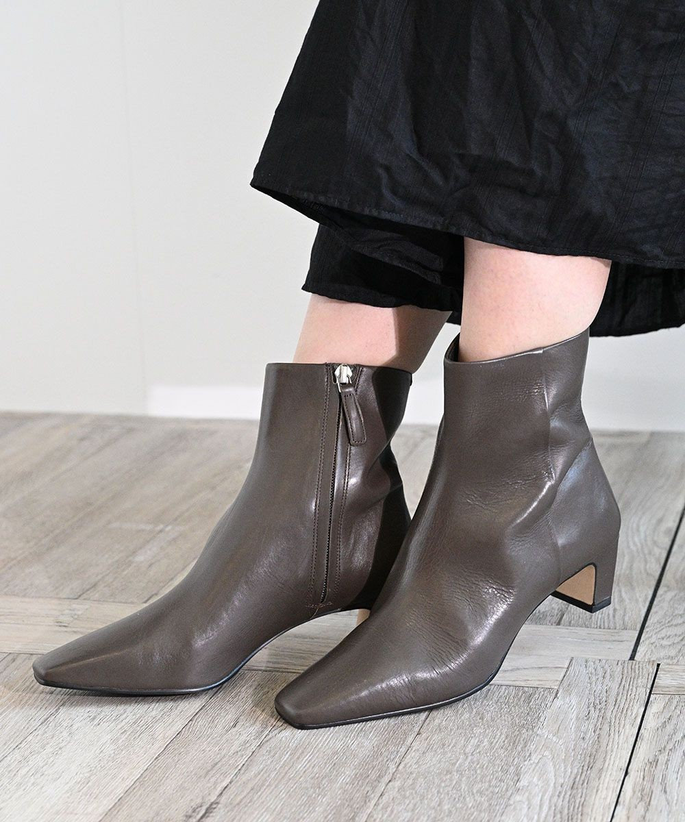 APOM イタリアンカーフ サイドジップアンクルブーツ 45 
