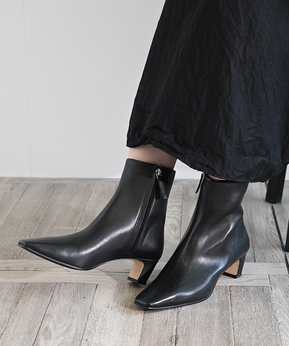 APOM イタリアンカーフ サイドジップアンクルブーツ 45 
