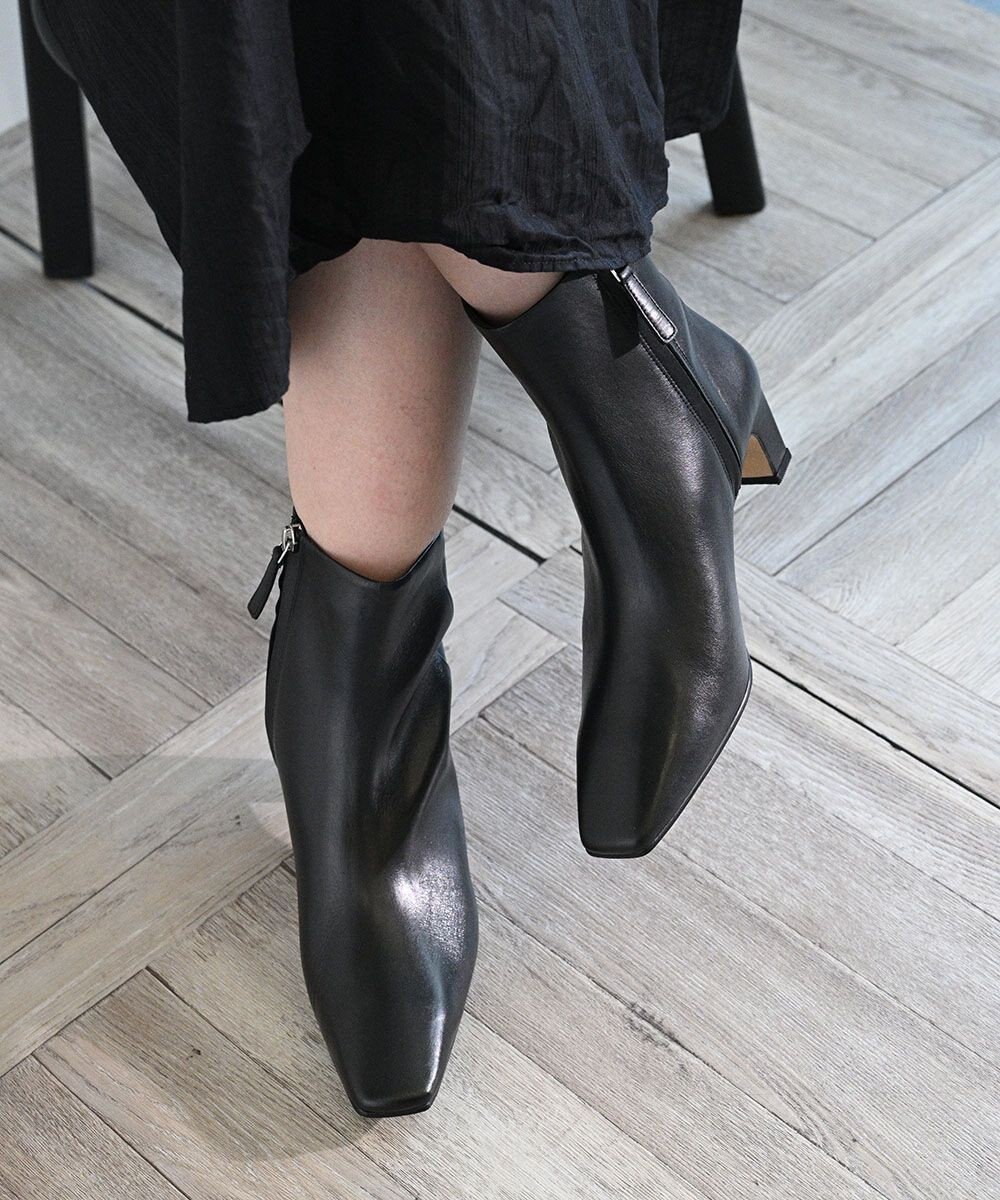 APOM イタリアンカーフ サイドジップアンクルブーツ 45 