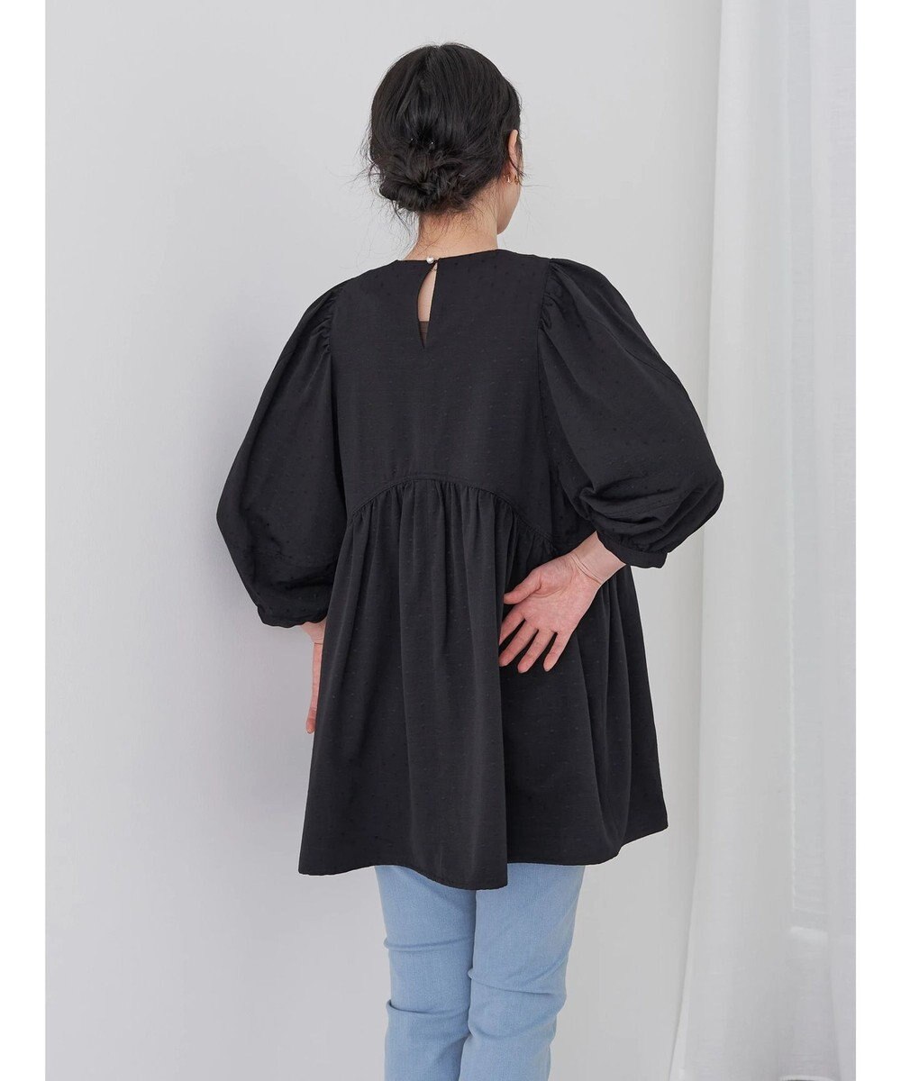 AMERICAN HOLIC ドットジャガード袖ボリュームチュニック 