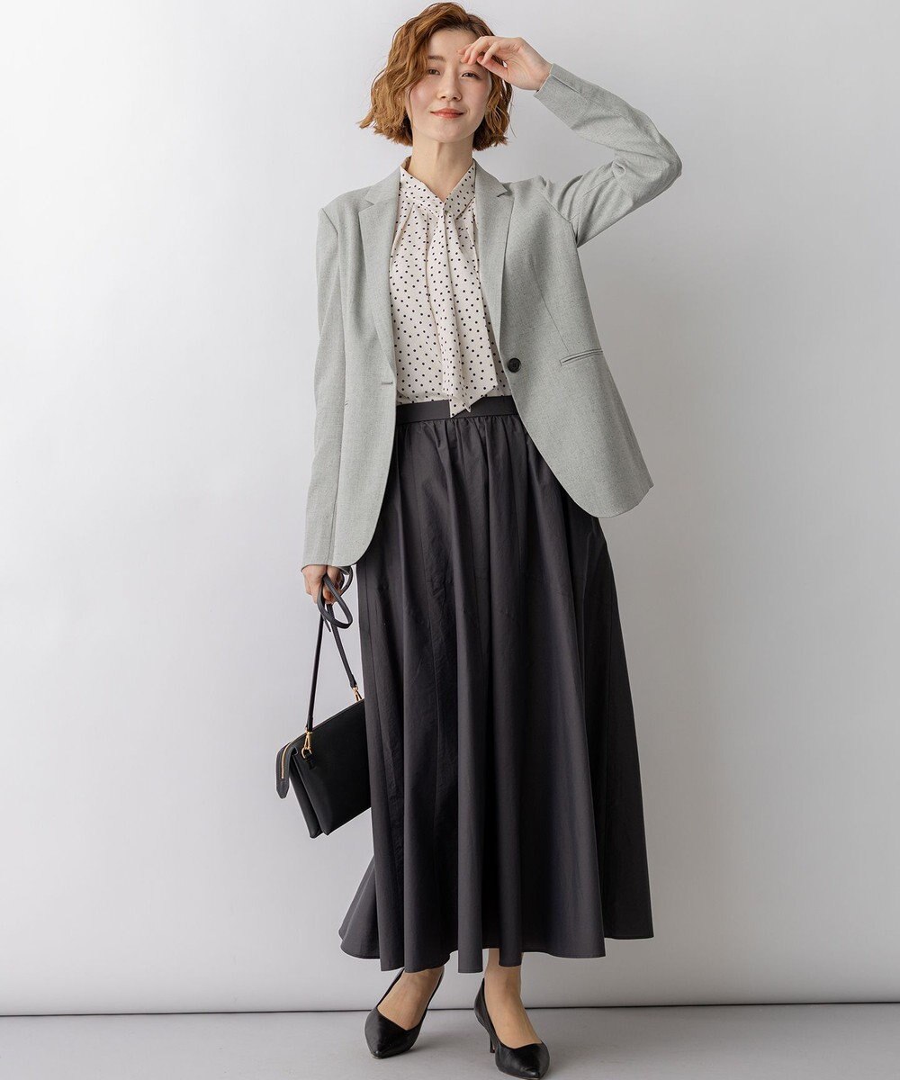 23区 L 【先行予約】ナイロンコットンタフタ フレアスカート 