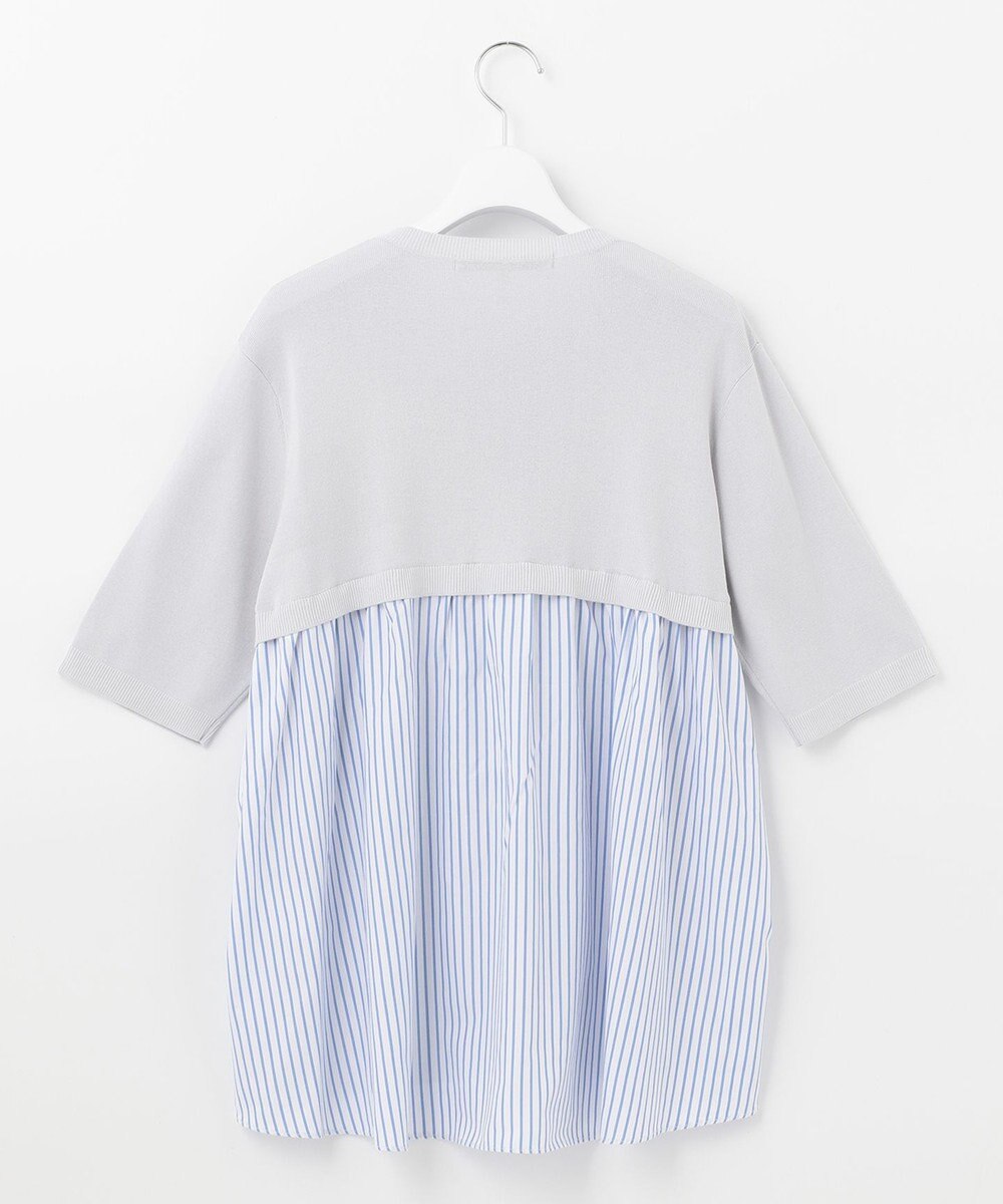 自由区 【洗える】ハイツイストコットンアセテート バックデザイン プルオーバーニット 