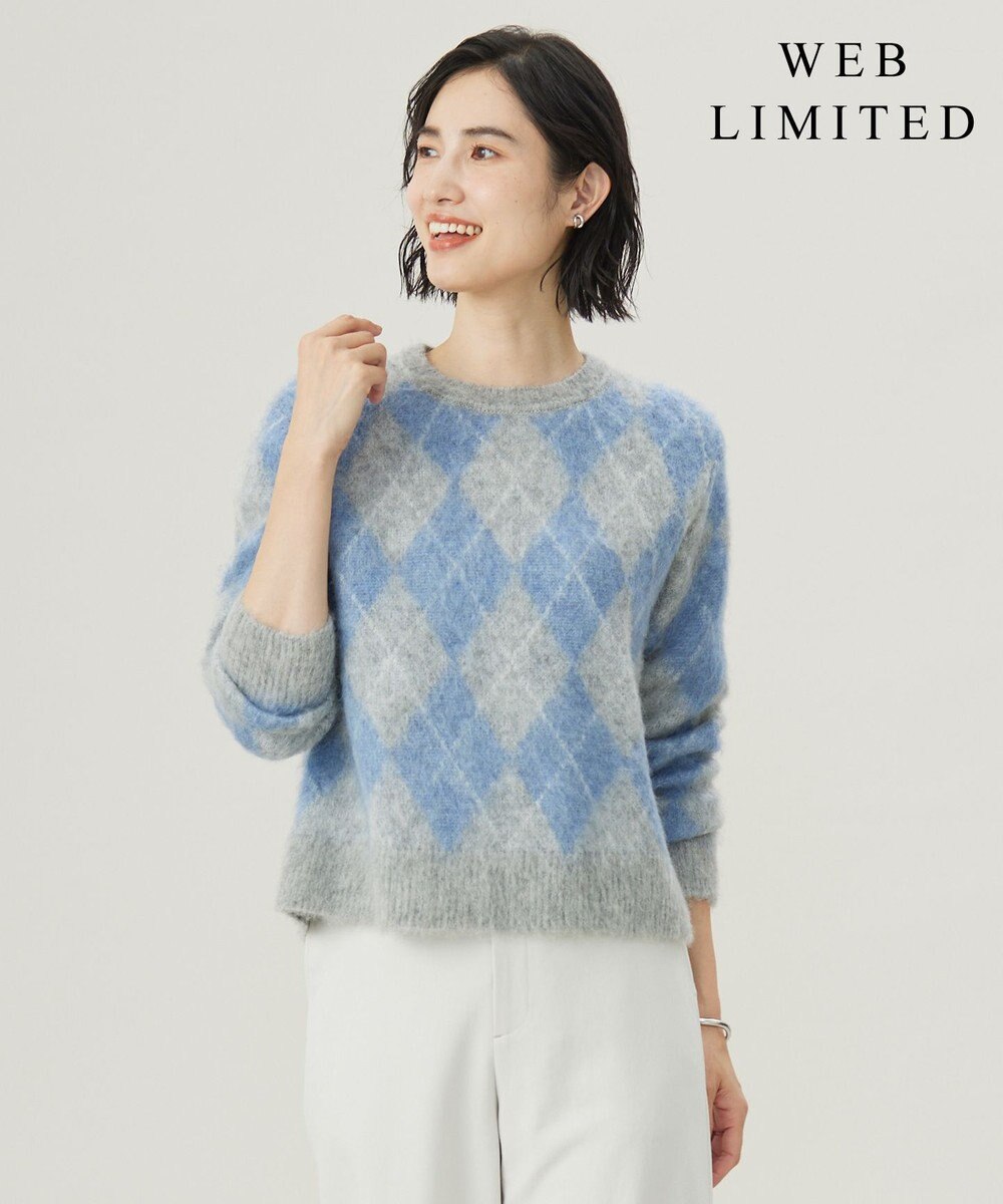 J.PRESS LADIES L 【WEB限定】FLUFFY ARGYLE ニット 【WEB限定】ライトグレー系5