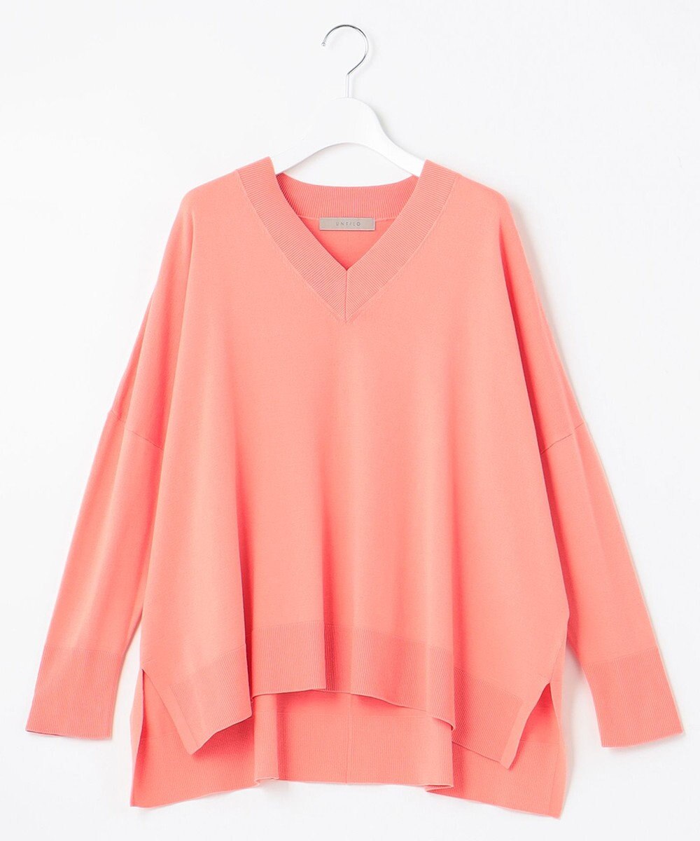 UNFILO 【抗菌防臭】スタイルアップニット NEW Ｖネック 