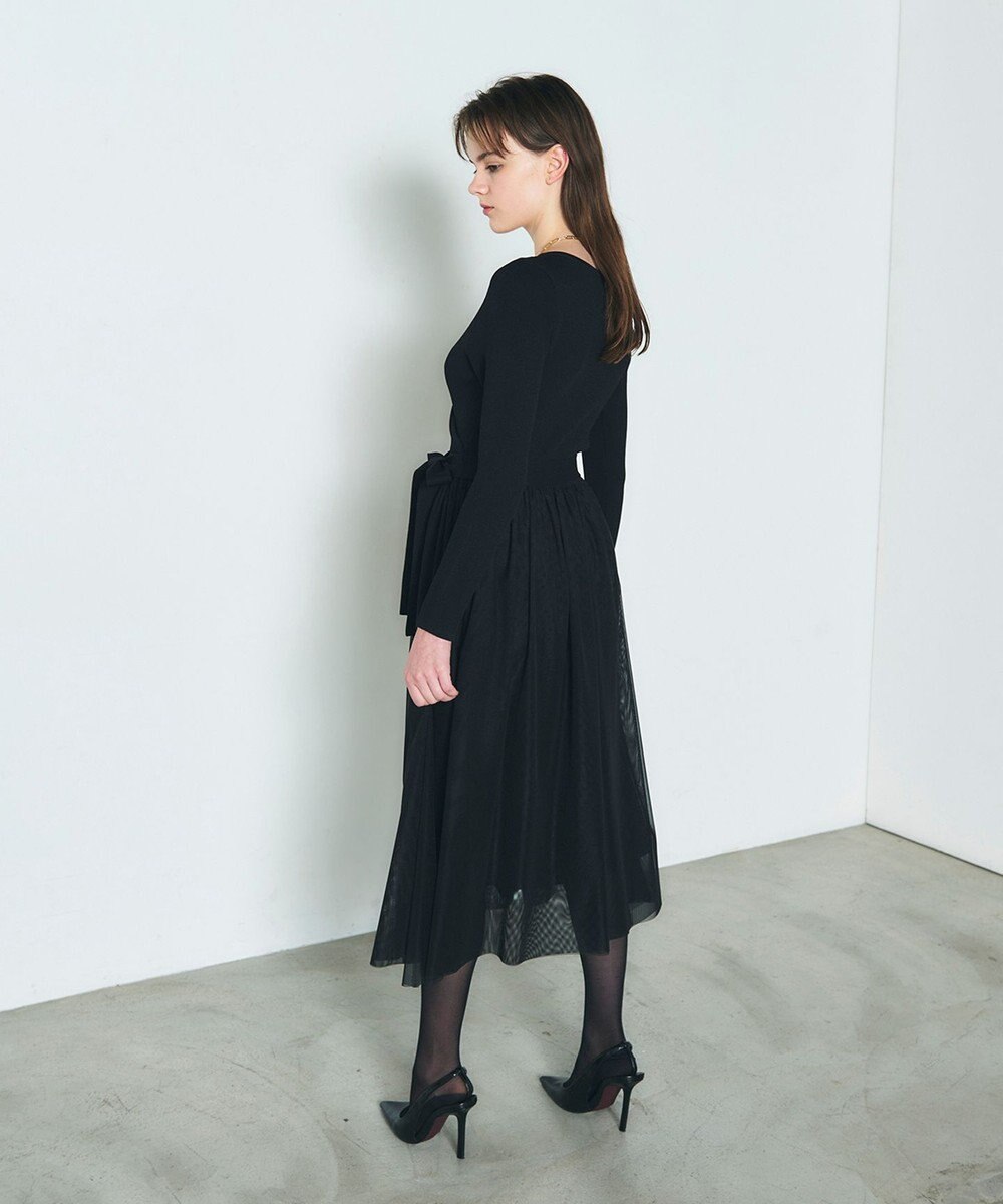 GRACE CONTINENTAL チュールコンビニットワンピース 