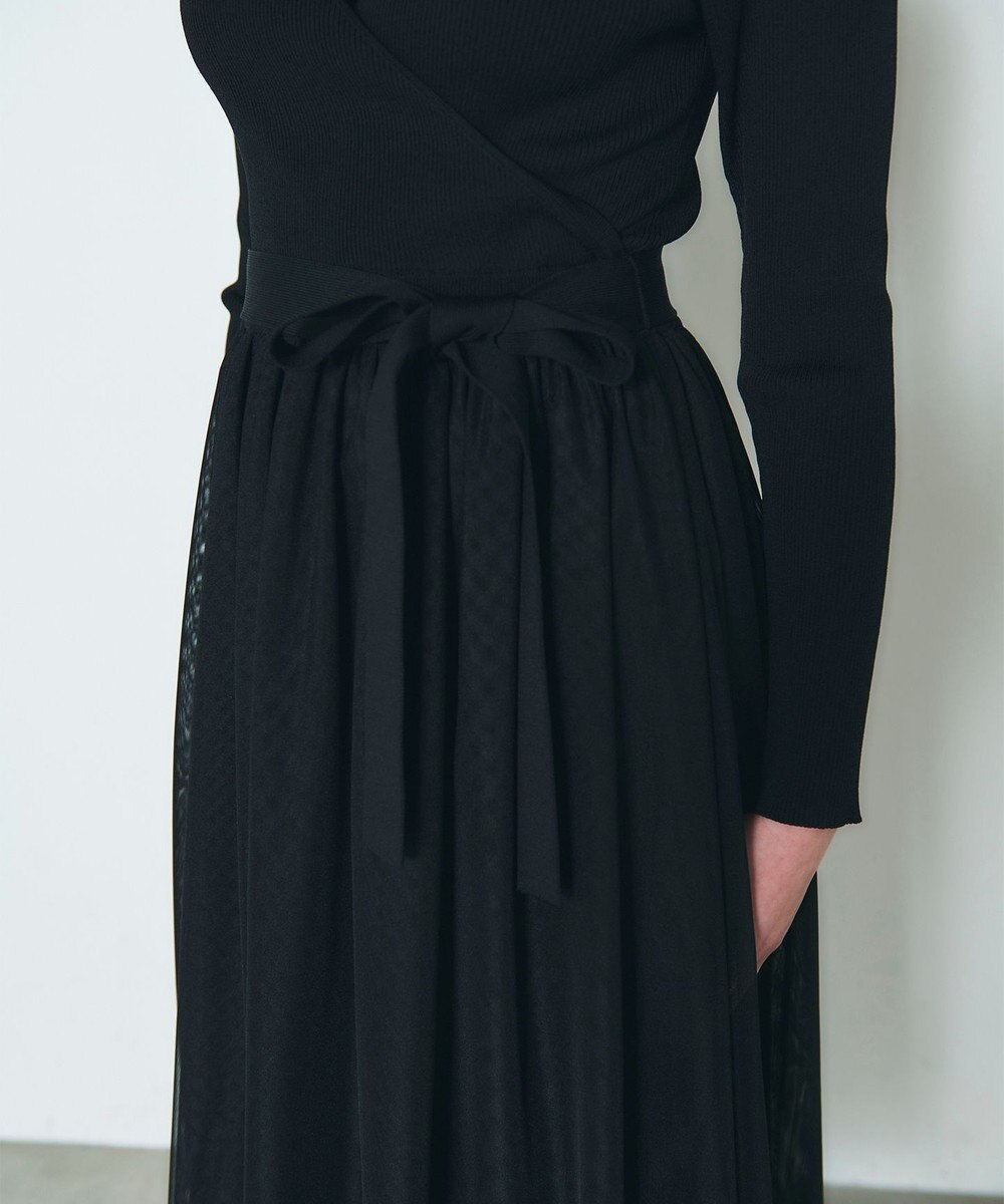 GRACE CONTINENTAL チュールコンビニットワンピース 