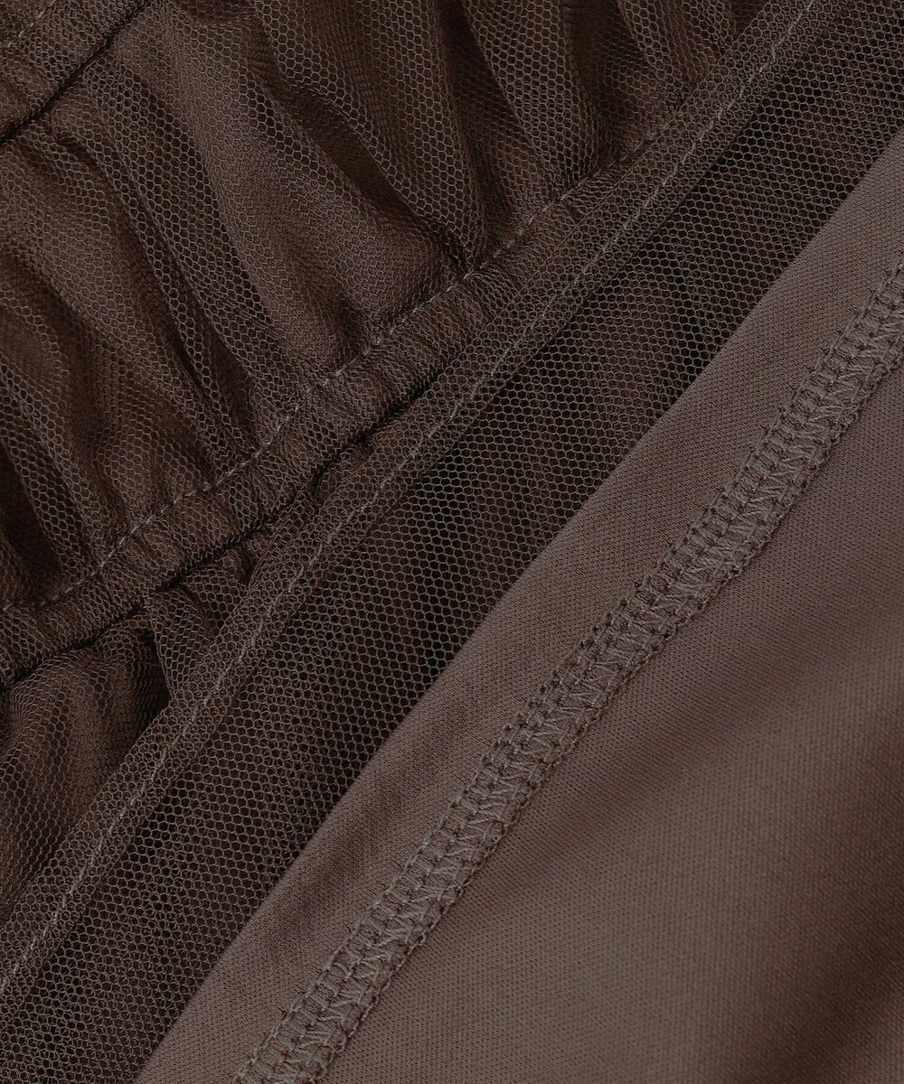 ANY SIS 【洗える】チュールペプラム ブラウス 