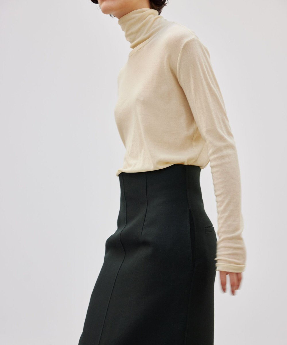 BEIGE， GRANET / ウールリバーIラインスカート 