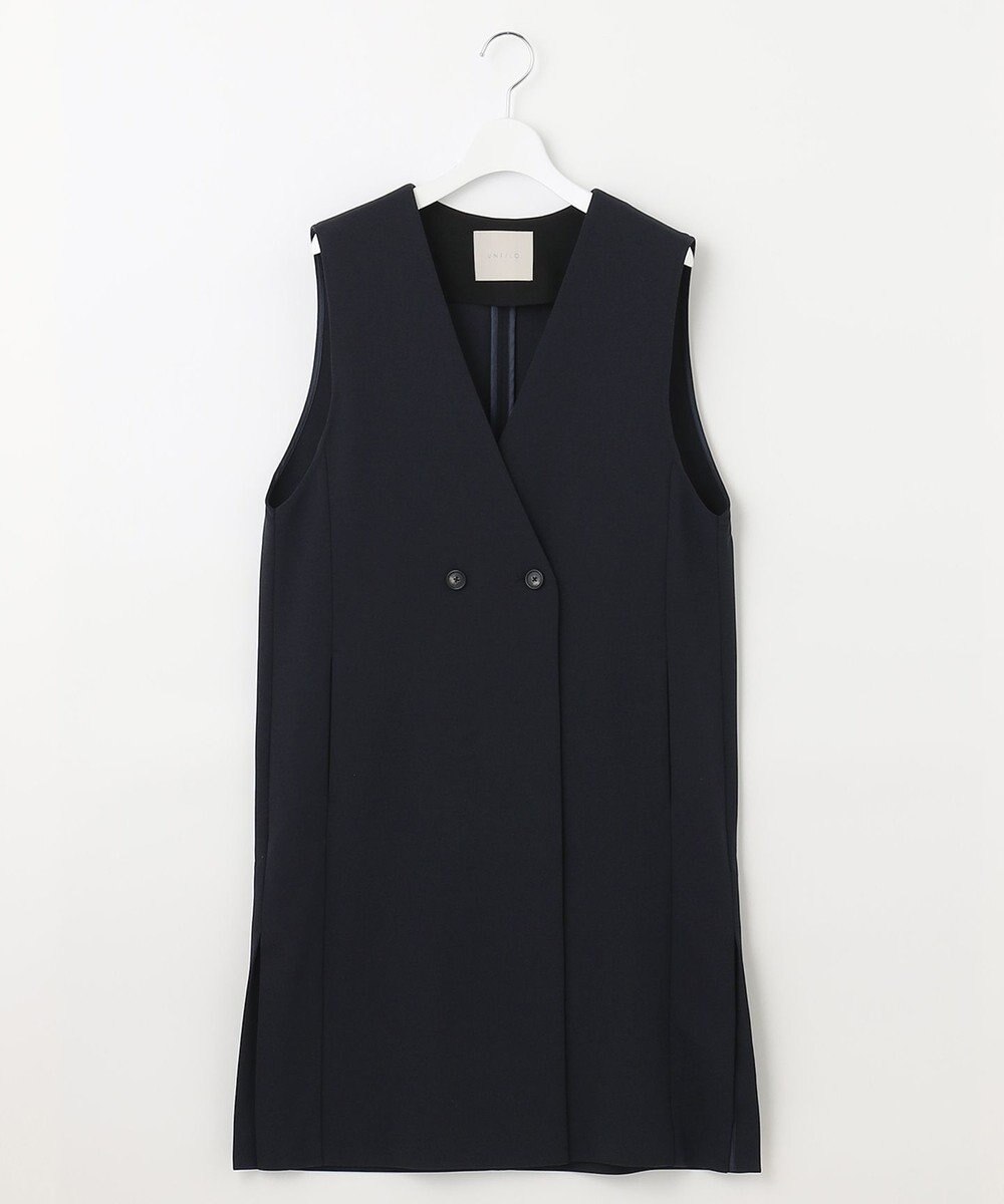 UNFILO 【ストレッチ/洗える】BEAUTY MOVE ダブルボタンジレ 