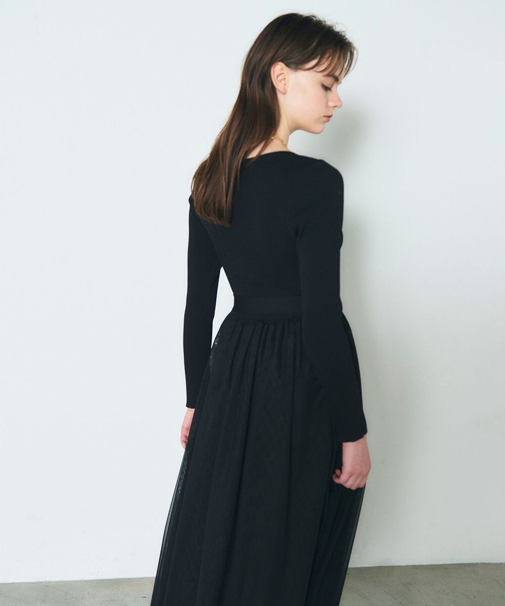 GRACE CONTINENTAL チュールコンビニットワンピース 