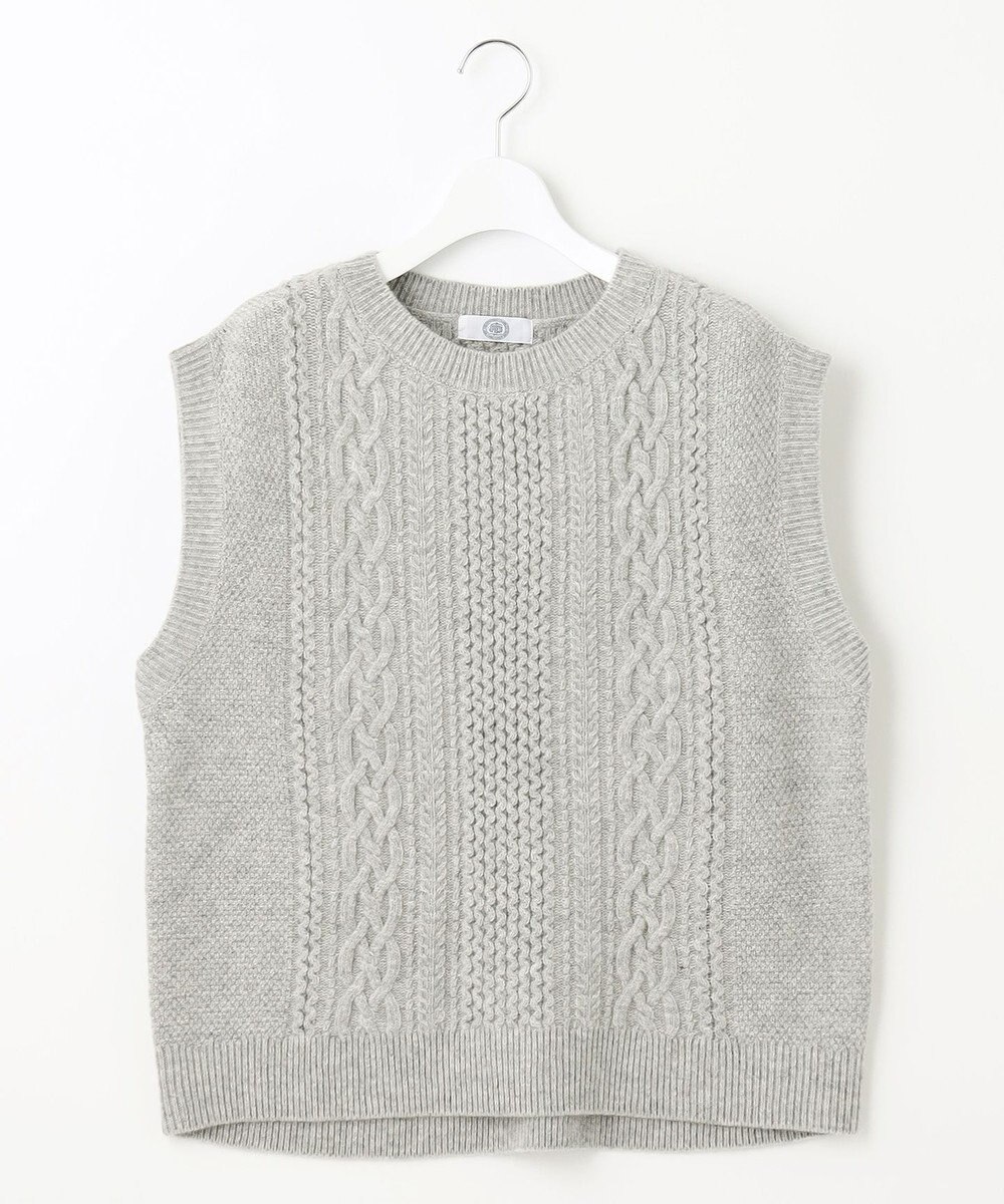 J.PRESS LADIES 【洗える】アラン ニットベスト 