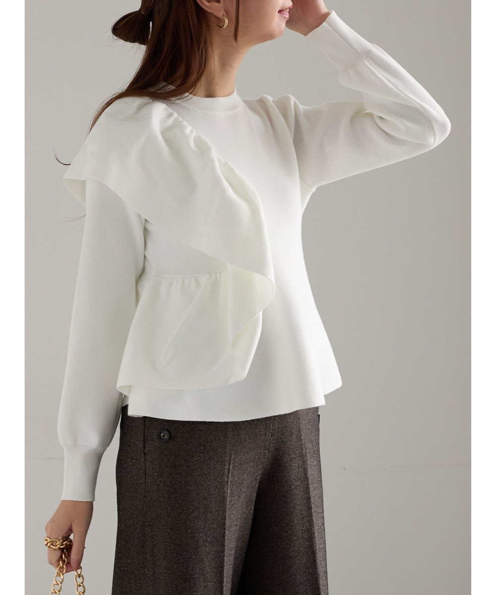Te chichi アシンメトリーフリルニット《2025winter catalog item》 