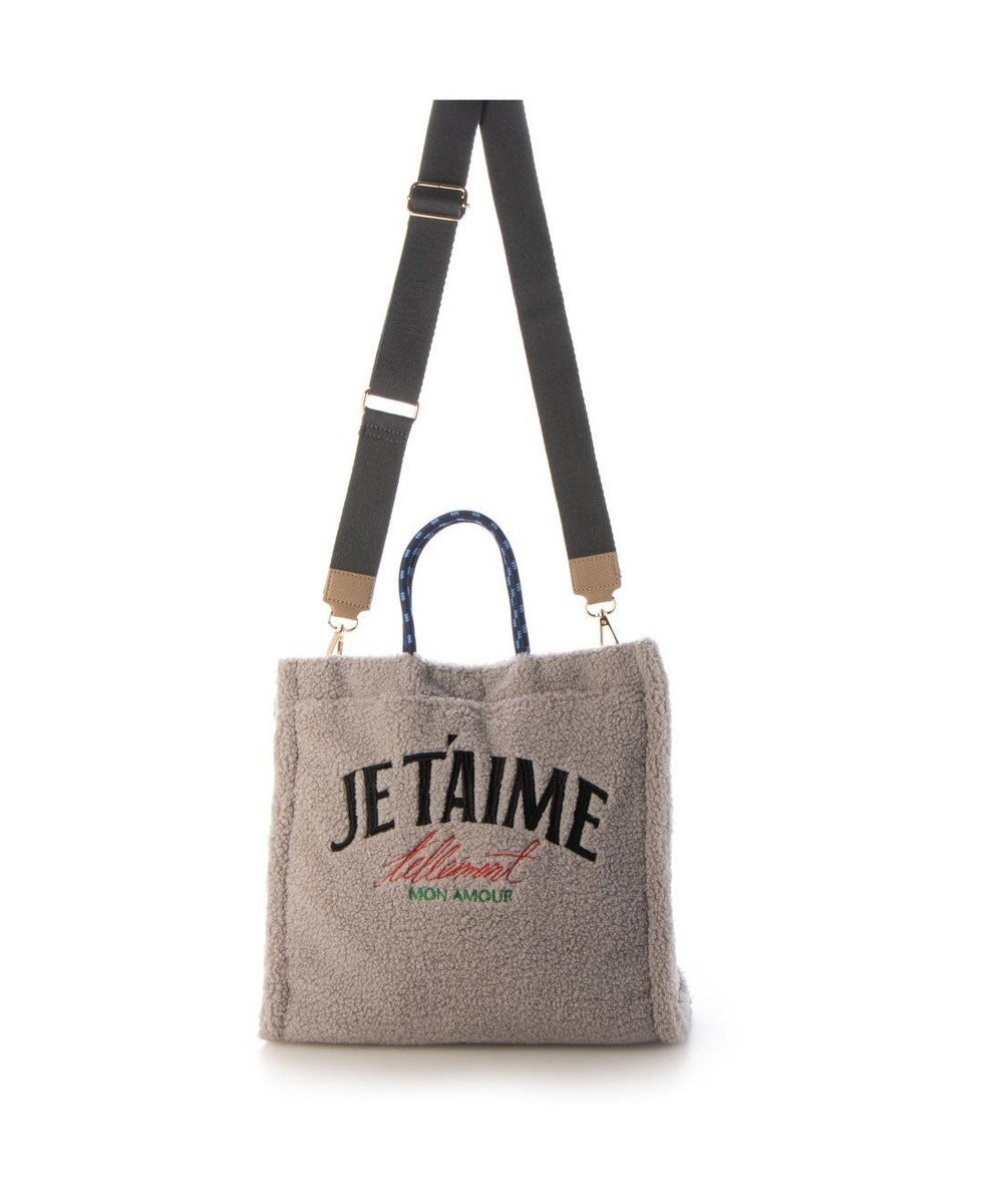 UNBILLION カシュカシュ cachecache / ボア刺繍リバーシブル2wayトート 