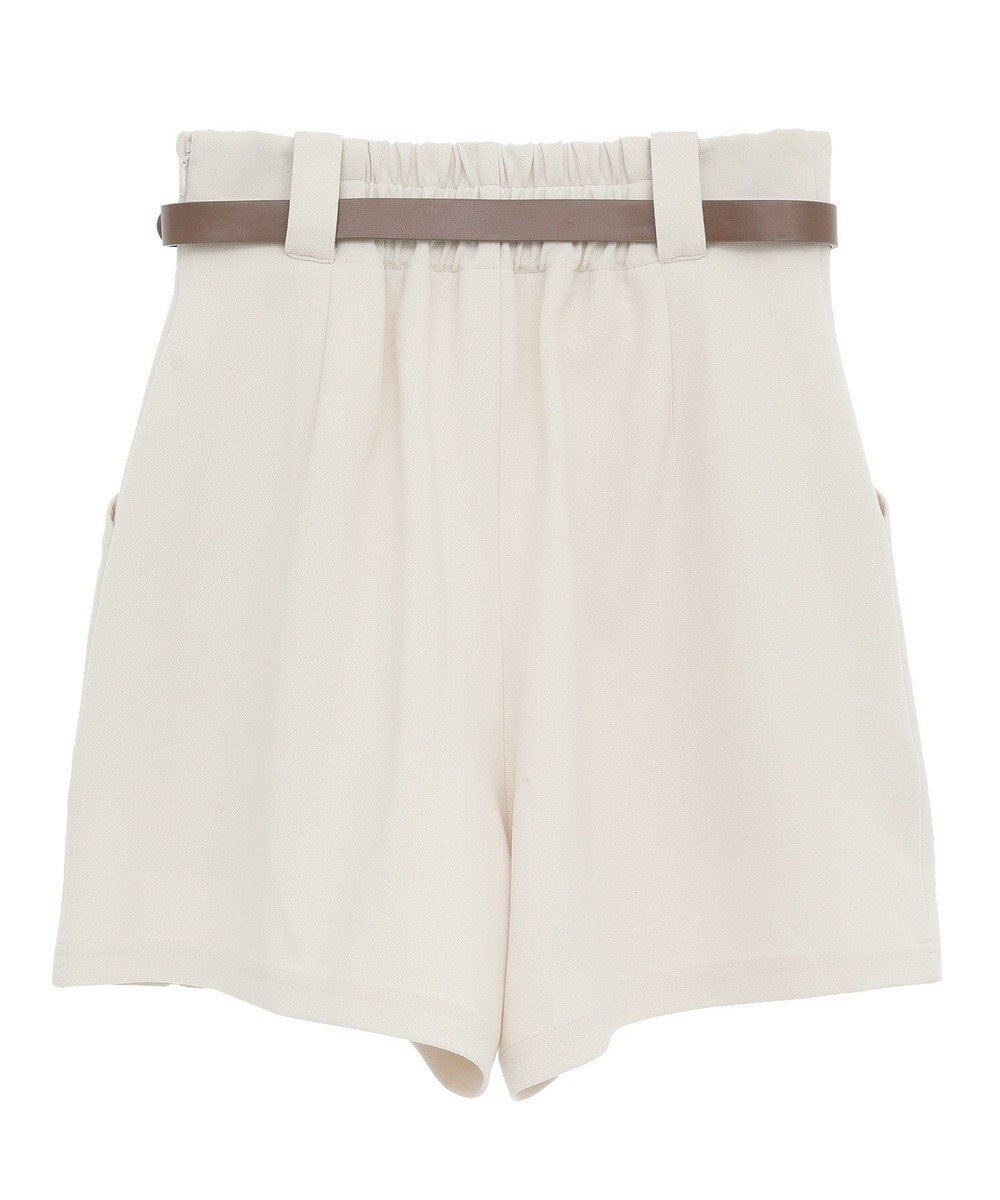 earth music&ecology ベルト付きタブデザインショートパンツ 