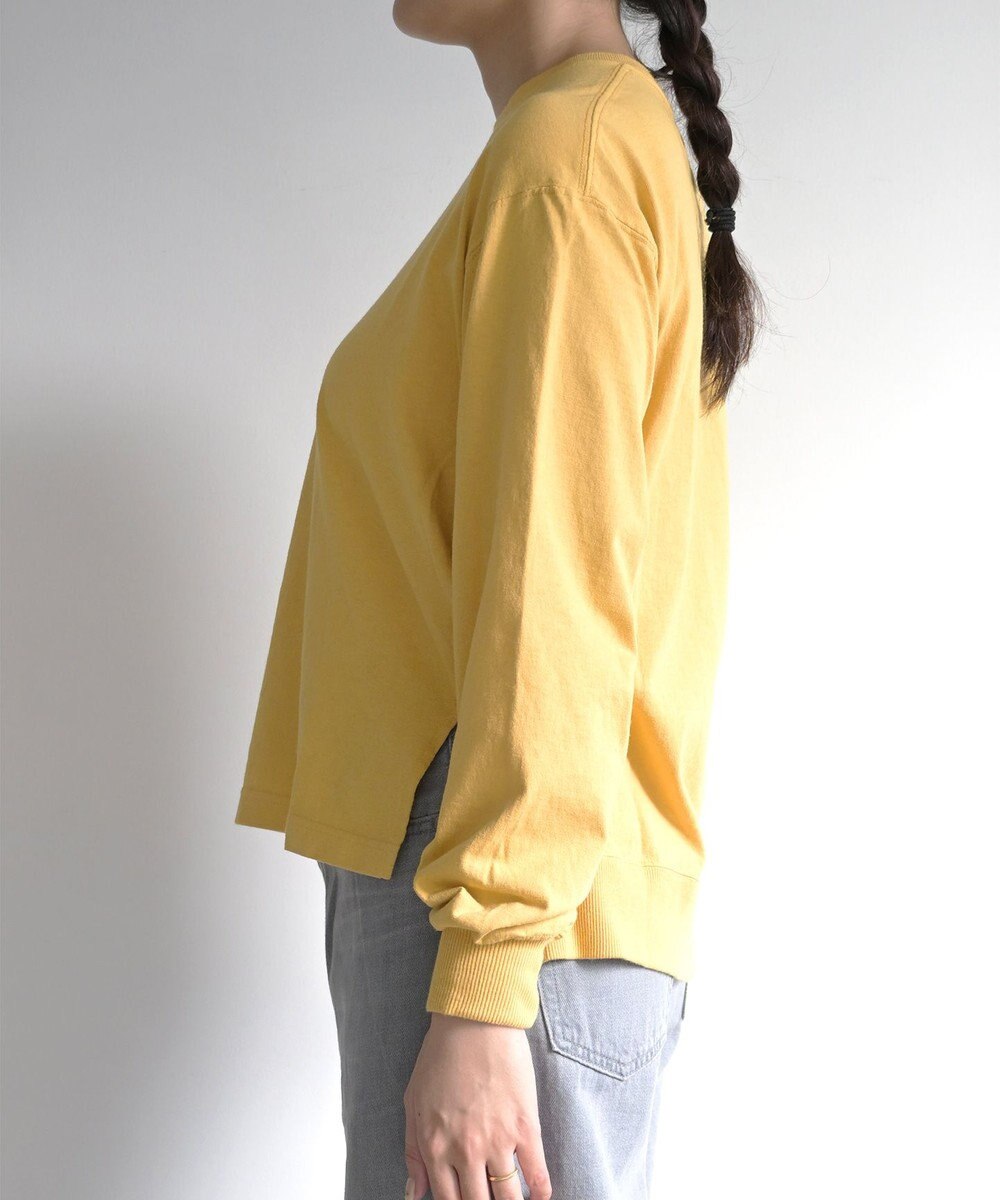 caqu caqu x good on short sleeve pocket tee サイドスリット入りL/S tee 