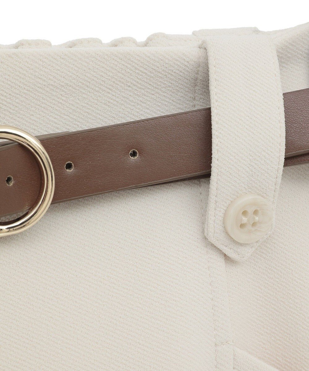 earth music&ecology ベルト付きタブデザインショートパンツ 