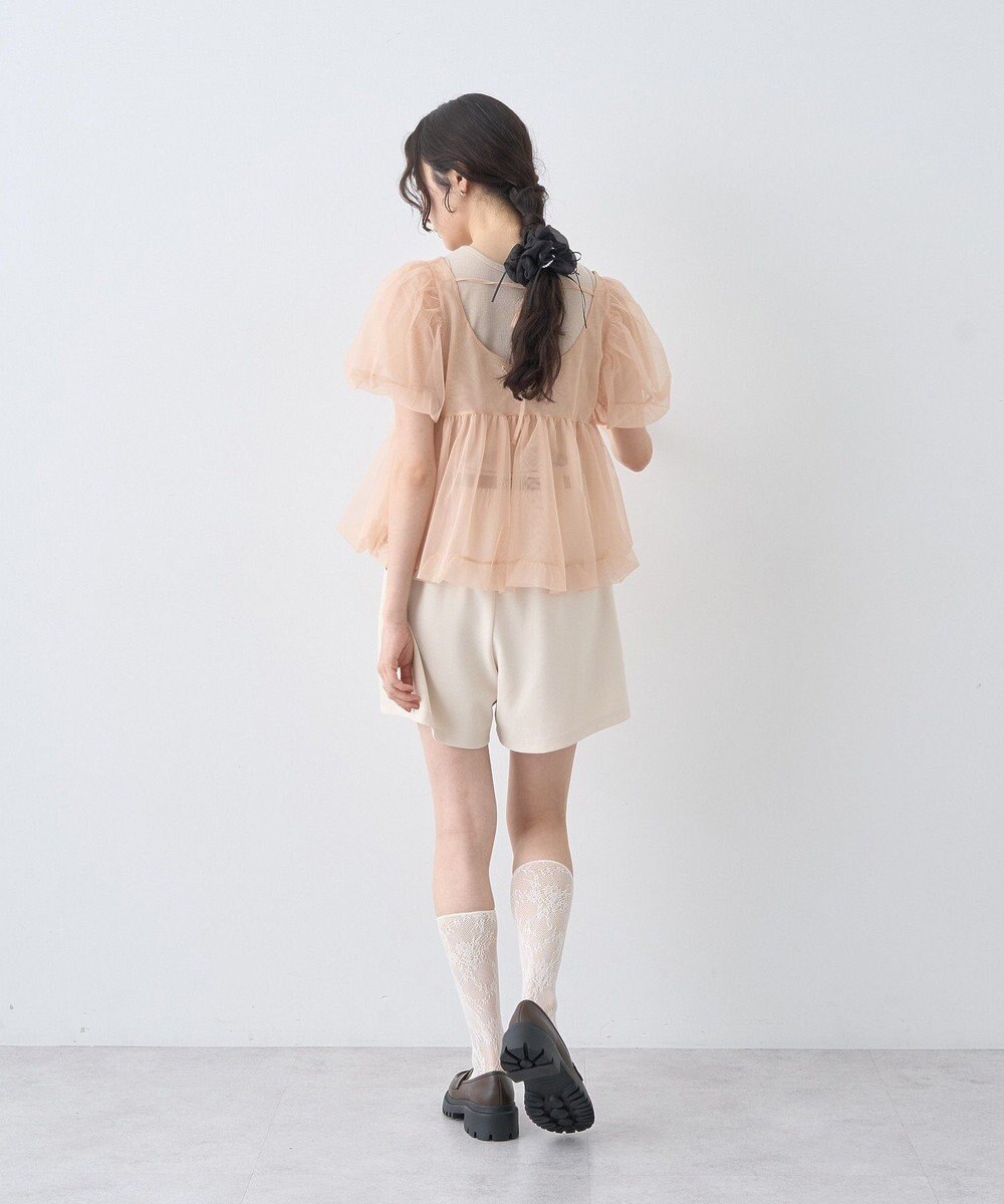 earth music&ecology ベルト付きタブデザインショートパンツ 