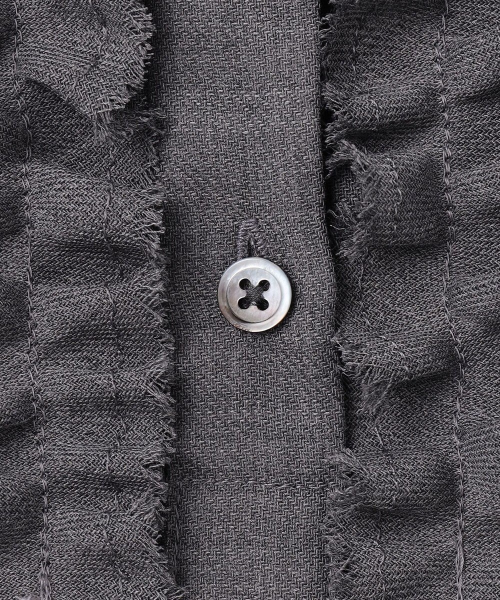 自由区 【セットアップ対応・洗える】ハイツイストビエラフロントフリル ブラウス 