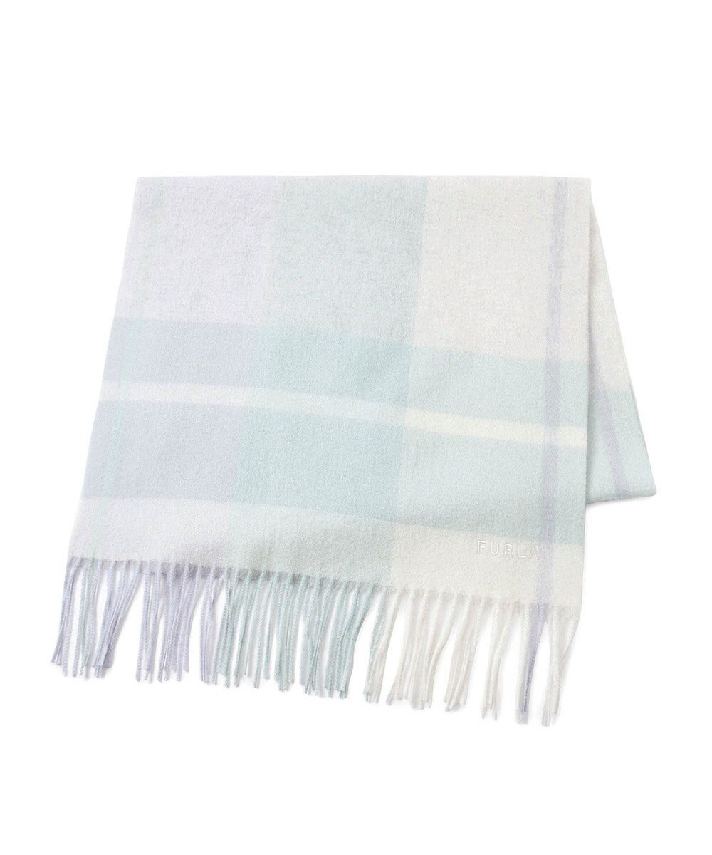 MOONBAT FURLA ウールブロックチェックラメストール/幅50cm 