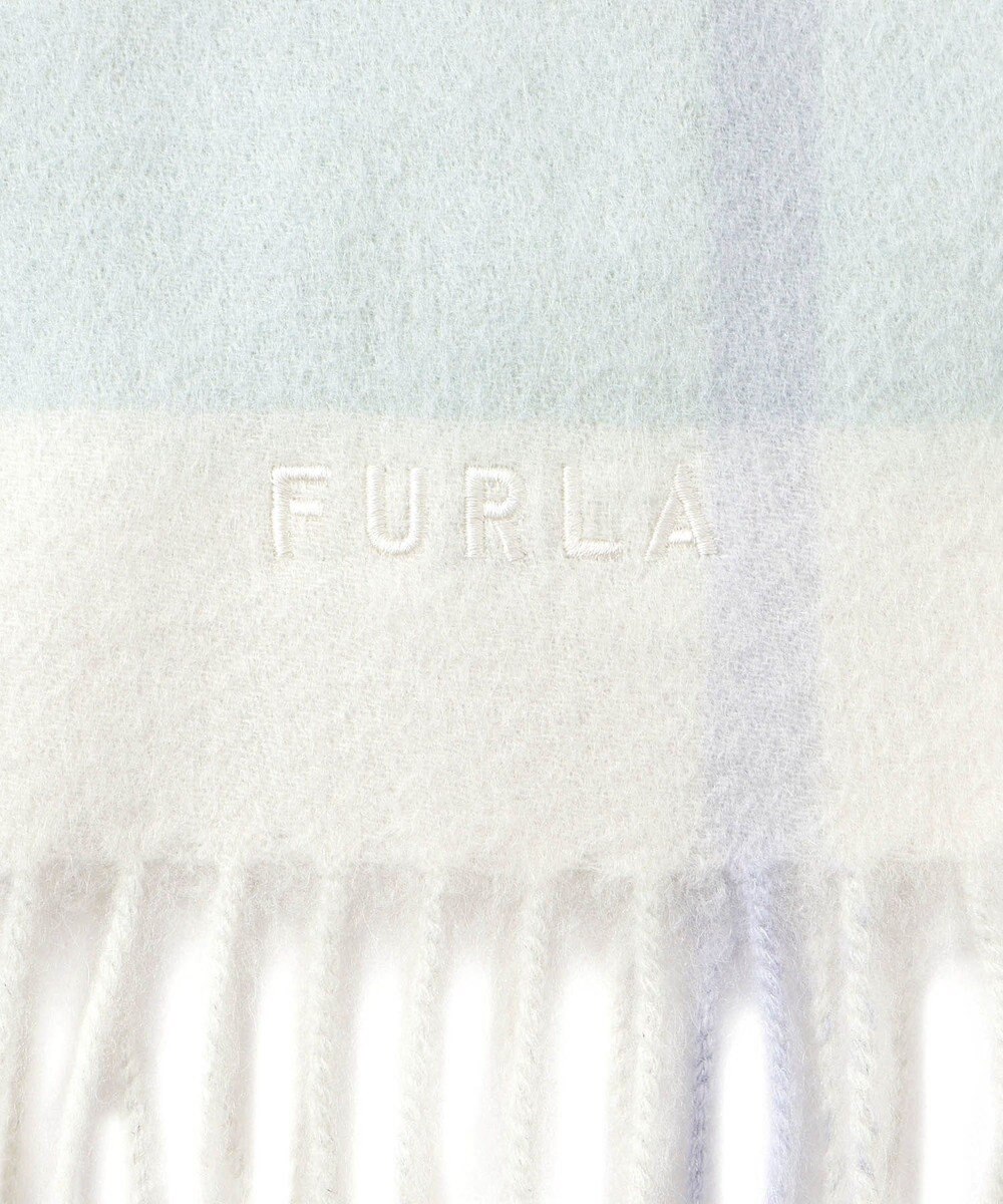 MOONBAT FURLA ウールブロックチェックラメストール/幅50cm 