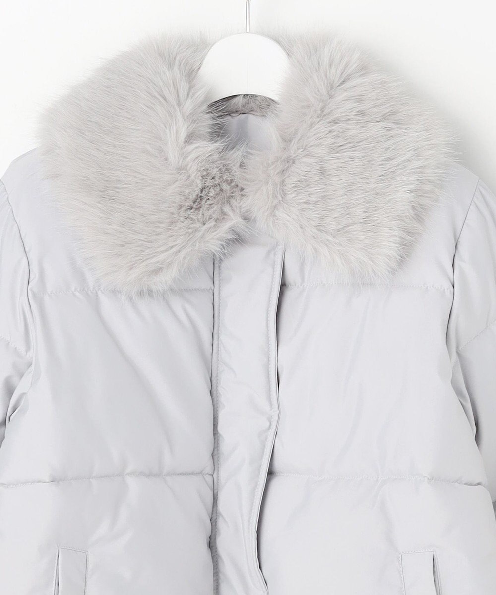 Feroux ファーカラー付き・ダウン見え中綿 ジャケット 